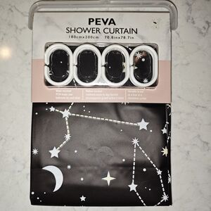 Star & Moon Shower Curtain - Black